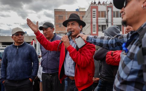 El expresidente de la Conaie, Leonidas Iza.