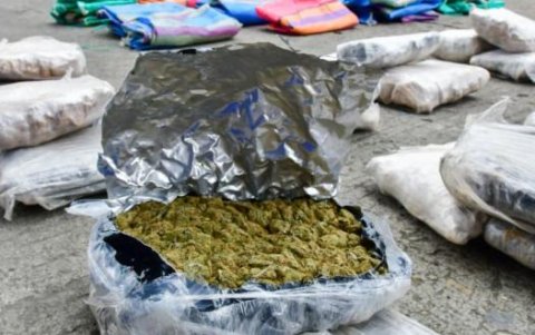 Se decomisó gran cantidad de marihuana.