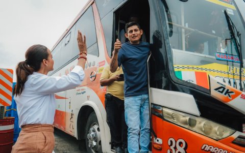 La prefecta asistió a la zona del paso rehabilitado