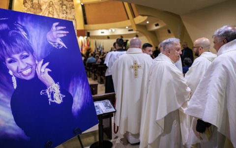 Homenaje masivo a Celia Cruz en Miami.