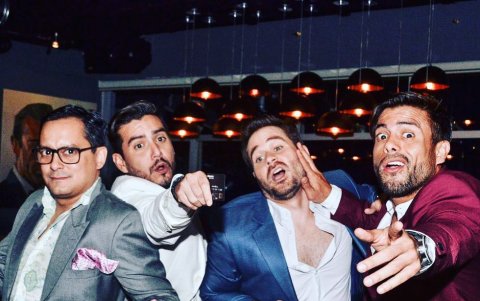 Daniel Zea, Danilo Rosero, Juan Carlos Román y Efraín Ruales, los primeros presentadores..