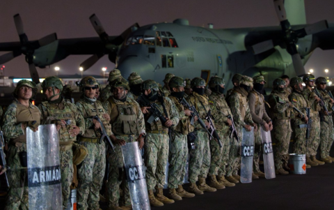 7000 efectivos de la fuerza pública arribaron a Guayaquil el domingo 26 de octubre.