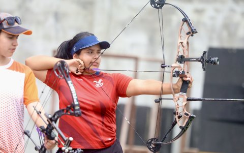 Blanca en una de las últimas competencias, donde incluso impuso récord nacional.