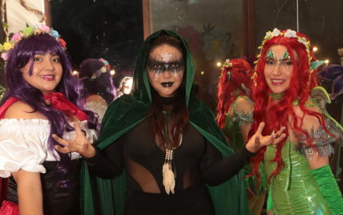 Cristel Macías, Shirley Viruez y Sheyla García.