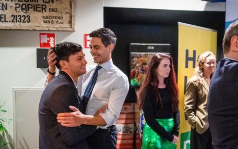 Así fue la celebración de Rob Jetten