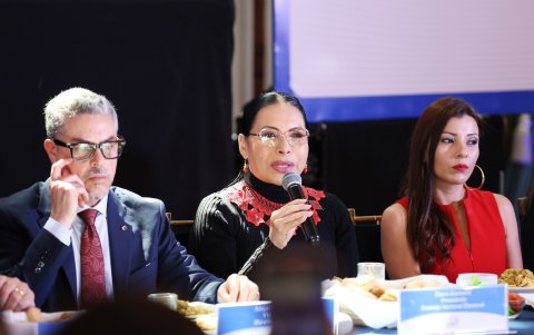 La presidenta del Consejo Nacional Electoral, Diana Atamaint.