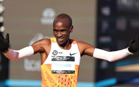 Eliud Kipchoge tiene una estatua en la sede de Nike en Portland, Estados Unidos.