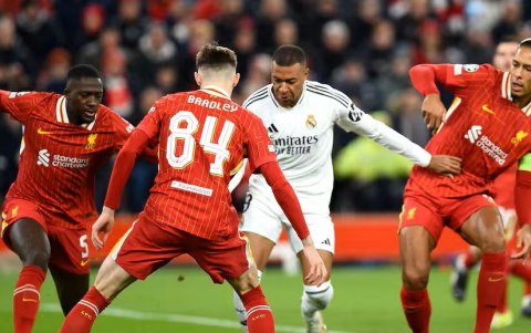 Kylian Mbappé es la referencia en ataque de Real Madrid para visitar a Liverpool.