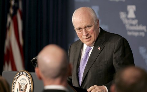Fotografía de archivo del 23 de enero de 2008 del vicepresidente de Estados Unidos, Dick Cheney, hablando en Washington.