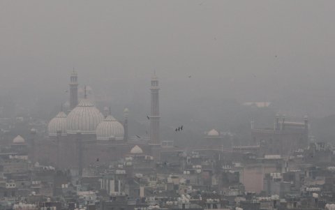 Fotografía de archivo de contaminación en Nueva Delhi.