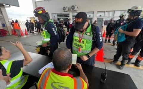 Simulacro. En 2024 se realizó el entrenamiento en Guayaquil.