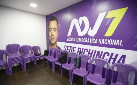 Ambiente en la sede de ADN en el norte de la capital.