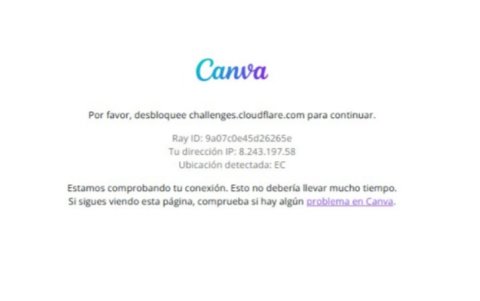 Los usuarios reciben este mensaje al ingresar a Canva.