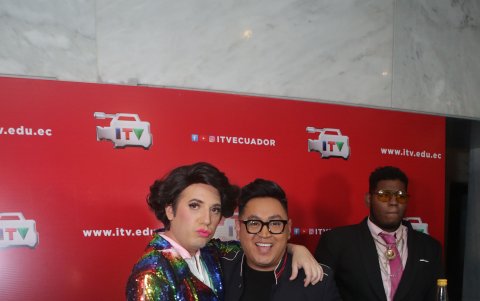 La Michy con Lazito de la Farándula.