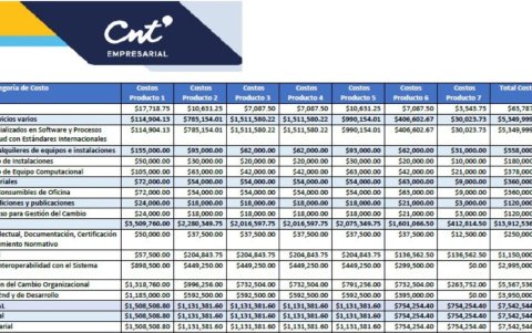 Varios rubros de la propuesta económica CNT-IESS-HealthBird