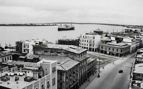 Vista aérea del antiguo Club.