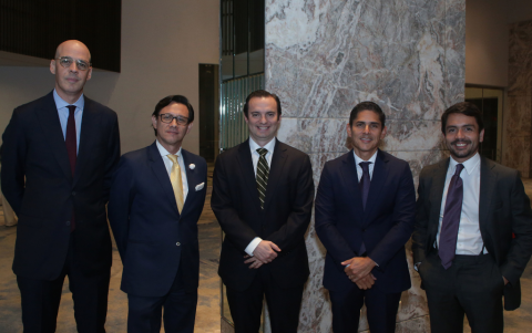 Juan Noboa, Arturo Salcedo, Diego Martínez, David Balladares y Alain Broos.