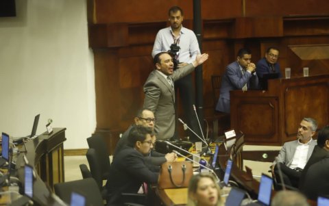 Juan Andrés González, jefe del bloque correísta en la Asamblea.
