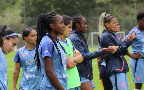Ecuador se entrena en la Casa de la Selección, en Quito.