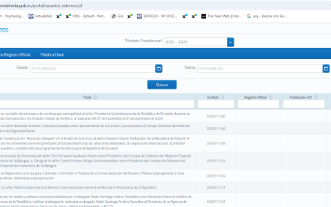 Captura de la plataforma presidencial, ayer 22:30.