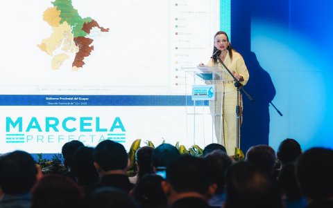La prefecta, Marcela Aguiñaga, presentó los resultados del Primer Censo Agropecuario del Guayas.