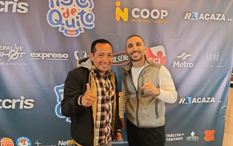 Javier Monetero (i) y Matthew Heiss formaron una pareja singular en el Mundial de 40.