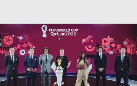 Samantha Johnson también fue la presentadora del sorteo del grupo del Mundial 2022.