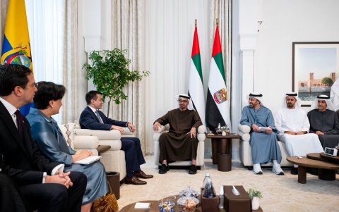 El presidente Daniel Noboa mantuvo reunión de alto nivel en Emiratos Árabes Unidos.