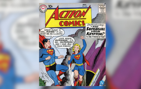 Primera aparición de Supergirl en los cómics: Action Comics #252 (1959), un hito en el universo DC.