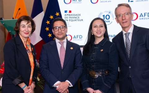 Laura Melo, Juan Francisco Román, Diana Ramírez y Philippe Létrilliart.