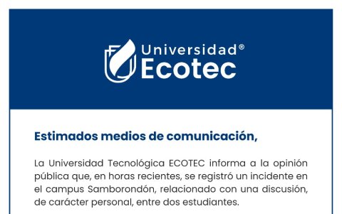 Comunicado oficial de la Ecotec