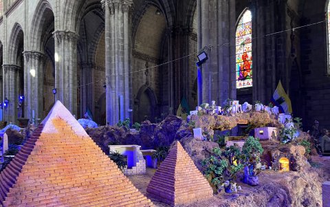El pesebre estará en la Basílica del Voto Nacional hasta enero de 2026.