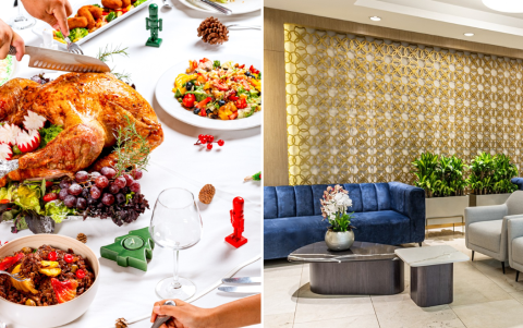 El Sheraton ofrece un menú variado para todos los gustos, con estaciones de comida caliente y fría.