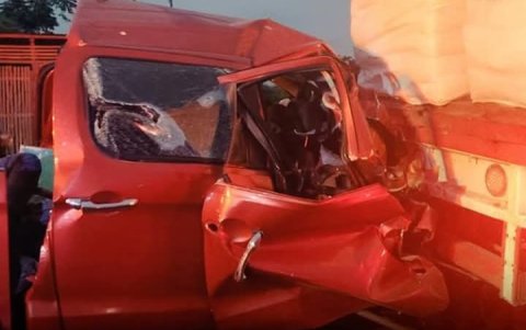 Así se encontró al vehículo accidentado