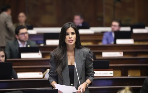La legisladora oficialista, Diana Jácome defendió en la sesión de la Comisión el resultado de su proceso de fiscalización.