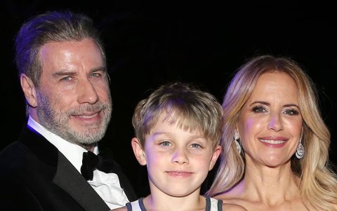 John Travolta, Benjamin Travolta y Kelly Preston. En 2020 la actriz y esposa del intérprete de 'Grease' falleció después de luchar contra el cáncer de mama.