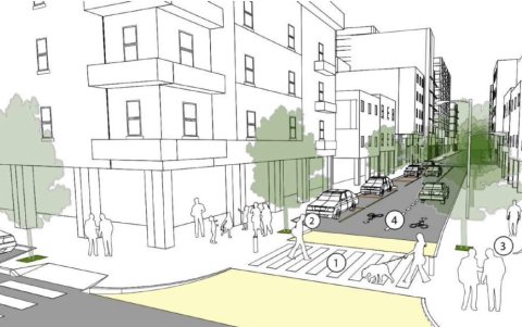 Reorganizar. Cruces a nivel de vía, que eviten a las personas descender a la calzada, establece la Guía.