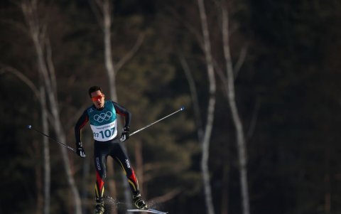 Klaus Jungbluth durante unos juegos olímpicos de invierno.