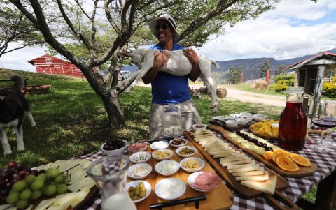 Campo. En la finca Caprina se puede interactuar con las cabras y saborear queso fresco de leche de cabra.