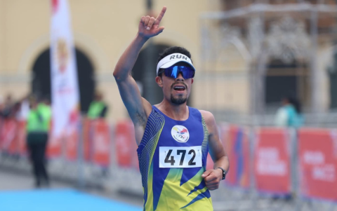 Fernando Moreno logró el bronce en la maratón masculina de los Bolivarianos 2025.