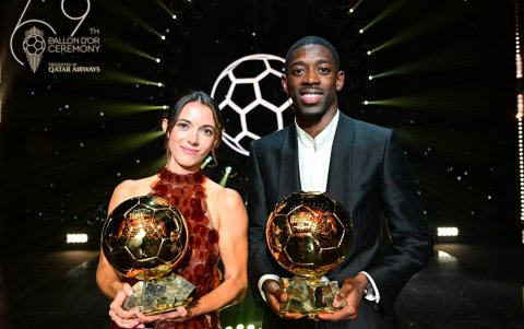 Osmane Dembélé y Aitana Bonmatí fueron reconocidos como los mejores futbolistas del planeta.