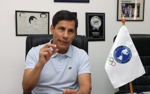 Jefferson Pérez, exmarchista y vicepresidente del Comité Olímpico Ecuatoriano.