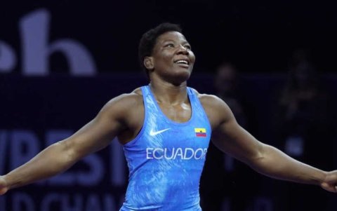La manabita Génesis Reasco, el año pasado, consiguió el oro en la categoría 76 kg del Campeonato Mundial de Lucha en Zagreb, Croacia.