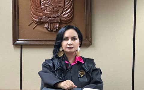 La presidenta subrgoante de la Corte Nacional de Justicia, Enma Tapia.
