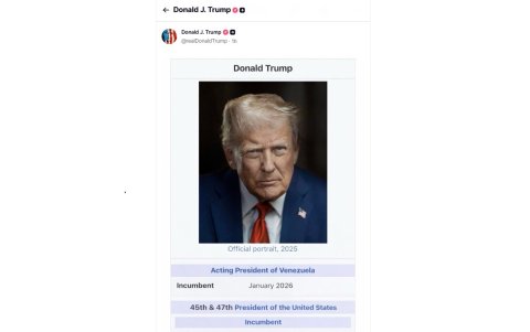 Captura de una publicación en la cuenta en Truth Social @realDonaldTrump del presidente de Estados Unidos, Donald Trump.