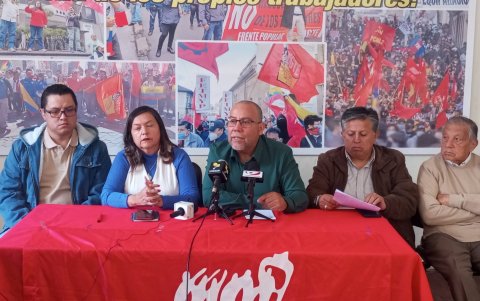Nelson Erazo, presidente del Frente Popular, expone la postura sindical sobre la representación de los afiliados en el IESS.