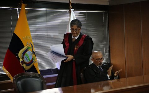 Marco Rodríguez y Alejandro Arteaga, titulares encargados de la Corte Nacional de Justicia.