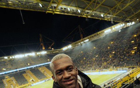 Justin Lerma durante su visita a las instalaciones de Borussia Dortmund.