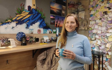 Ksenia Kleinos, fundadora de la cafetería