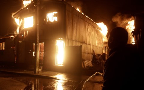Incendios de la madrugada del domingo.